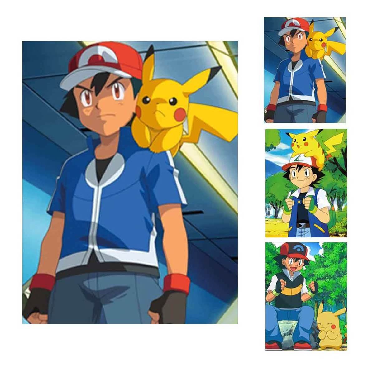 Custom 3D Style Pikachu Poke mon Lenticular Flip Anime Japanese Manga Cartoon Posters Plastic Craft PET Wall Art Office Room