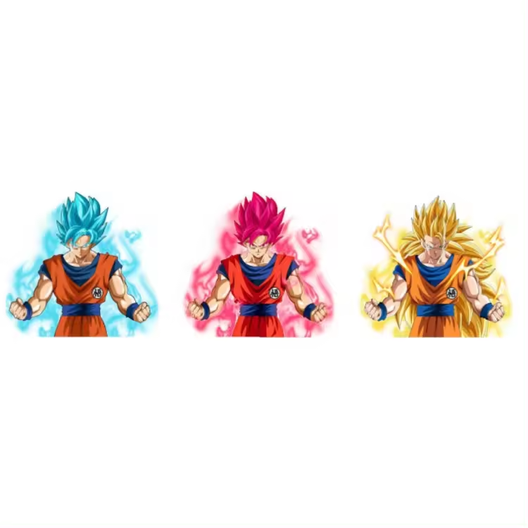 Sun Resistant lenticular Anime Holographic Stickers Manga collection Car stickers 3d motion dragon ball Goku decals waterproof