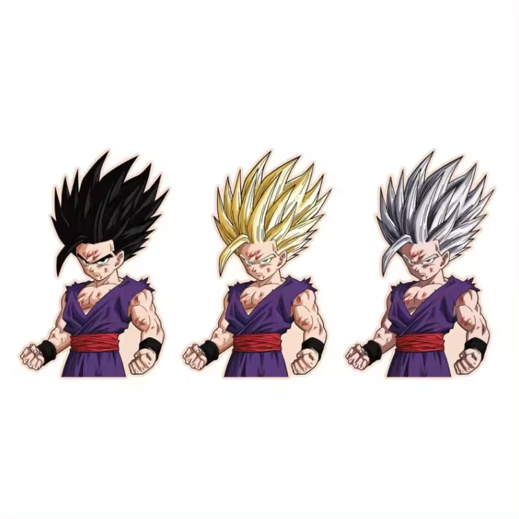 Over 800 designs Wholesale Custom Sun Resistant Waterproof Dragon ball Fun 3D vinyl Lenticular Motion Cartoon Anime Car Stickers