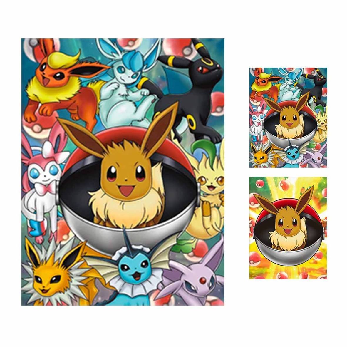 3D Japanese Style Pikachu Poke mon Lenticular Flip Anime  Manga Cartoon Japandi Posters Plastic Craft PET Wall Art Office Room