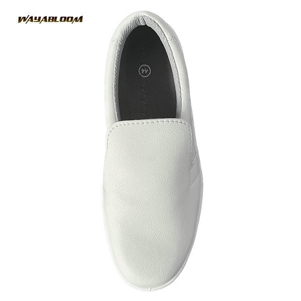 Hot Selling  Breathable Work Slip On  Safety Shoes White Color Shoes Slip Resistant Antistatic Steel Toe Chef Shoes