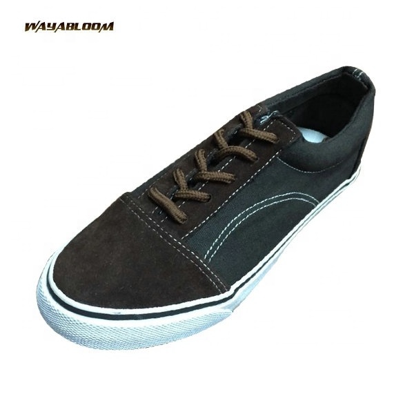 China Manufacturer High Quality Wholesale Patchwork  Black Canvas Casual Shoes