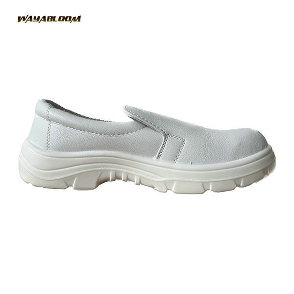 Hot Selling  Breathable Work Slip On  Safety Shoes White Color Shoes Slip Resistant Antistatic Steel Toe Chef Shoes