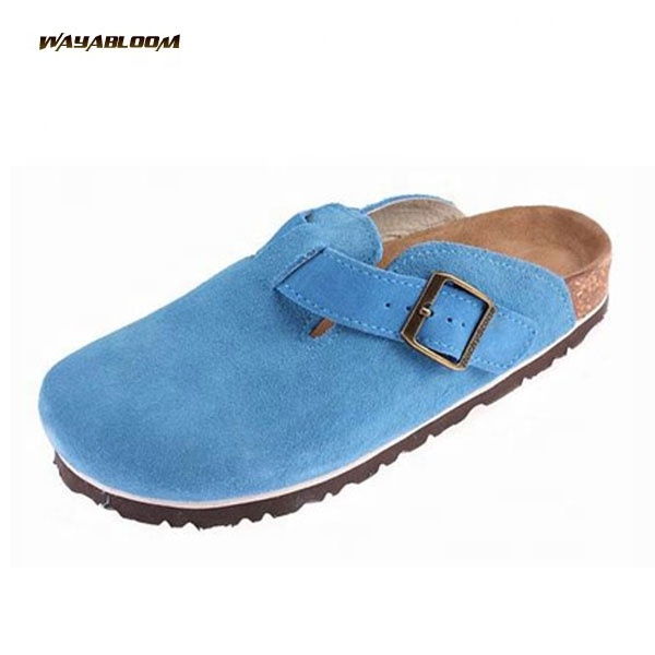 OEM ODM Wholesale Fashion Comfortable Women Men Sandals Leather Pu Wooden Cork Clogs Sandals Shoes