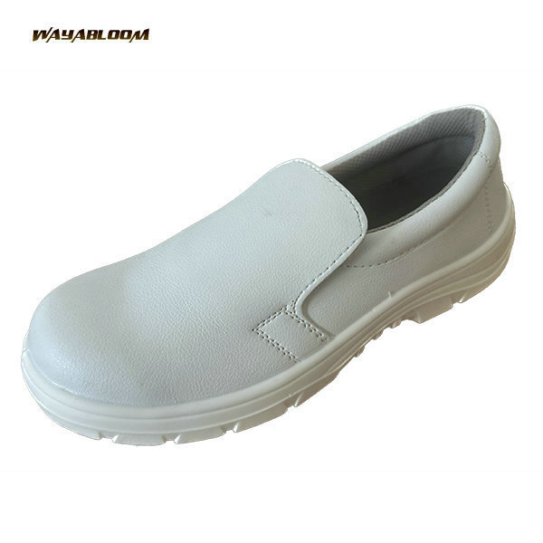 Hot Selling  Breathable Work Slip On  Safety Shoes White Color Shoes Slip Resistant Antistatic Steel Toe Chef Shoes