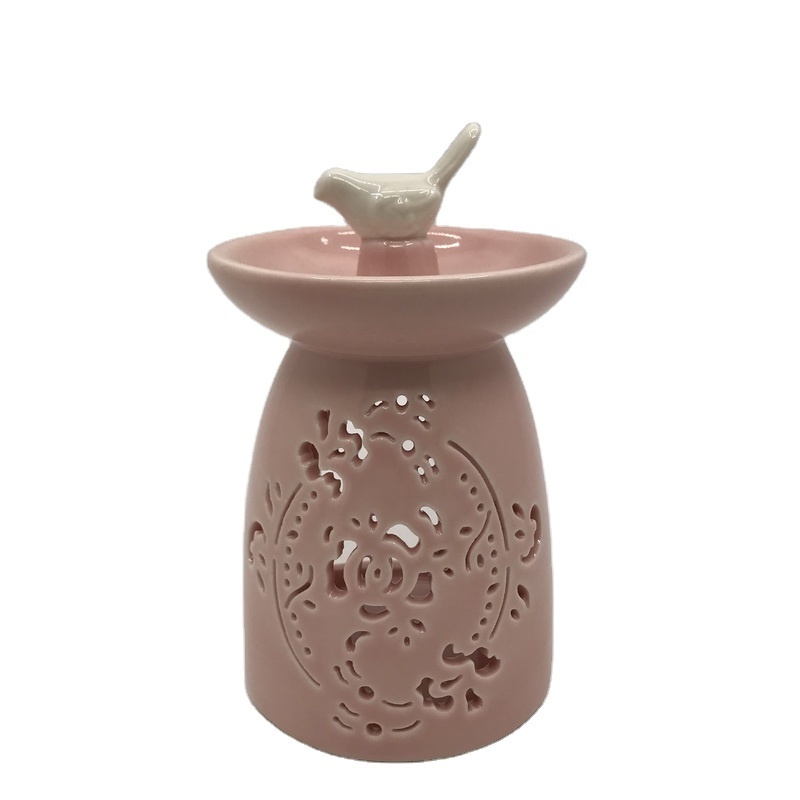 Durable Fashion White Bird Porcelain Oil Wax Melt Burner Wholesale