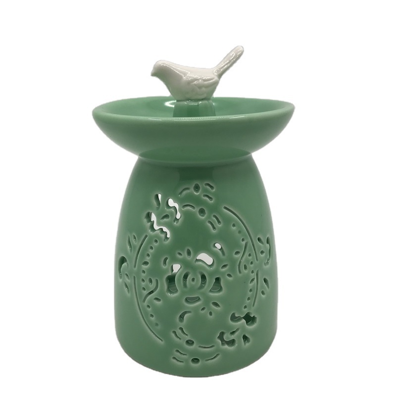 Durable Fashion White Bird Porcelain Oil Wax Melt Burner Wholesale