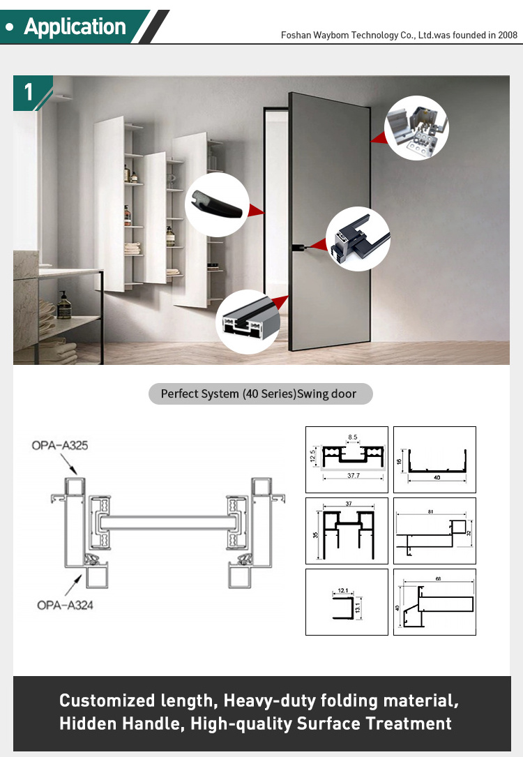 4016 slim perfect system aluminum profile for camper trailer doors casement door swing slim aluminum profile door hinges swing