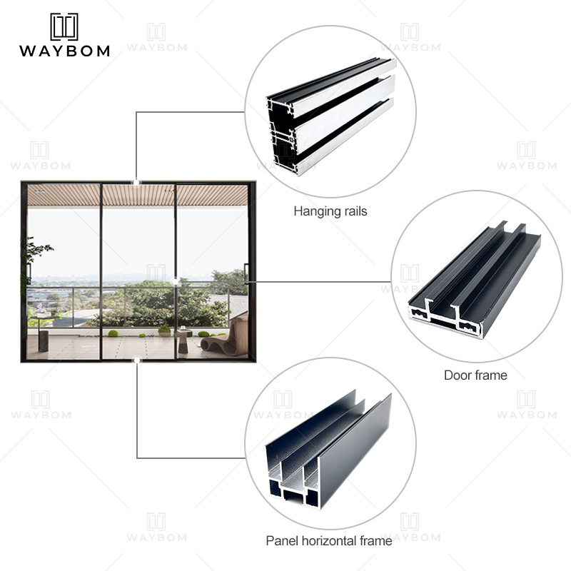 40 slim sliding glass doors Aluminum profile high quality sliding door channels aluminium sliding doors vertical frame