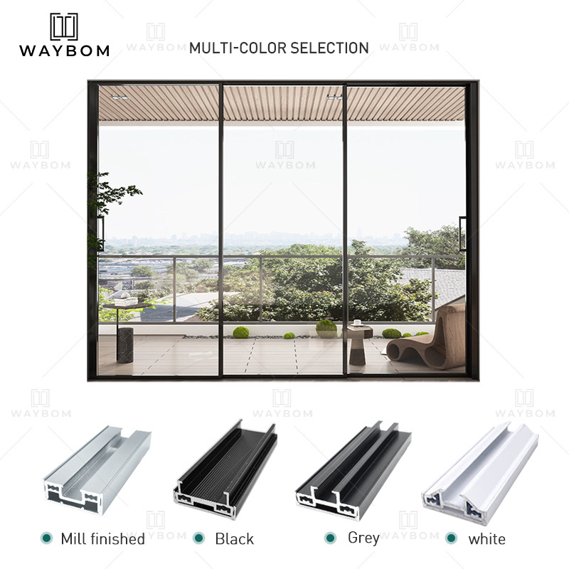 40 slim sliding glass doors Aluminum profile high quality sliding door channels aluminium sliding doors vertical frame