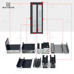 35 Casement Sliding Pt Pd Doors Aluminum Profile Latest Product Internal Folding Shower Aluminum Push Pull Open PT Door Profile