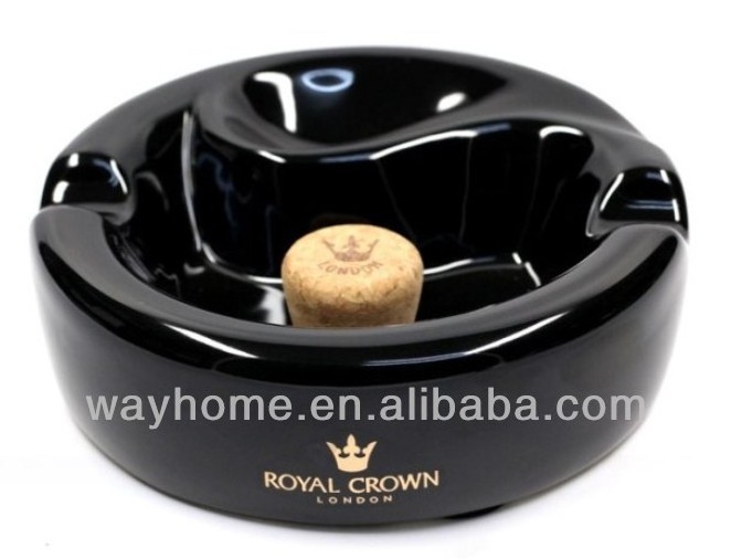 Black Cigar ceramic ashtray for tobacco pipe smoking ashtray AP-001