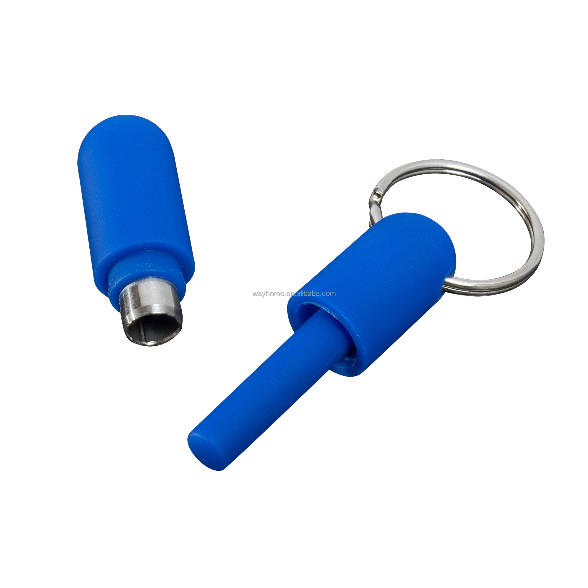 cigar accessory  Cigar Punch With Rubber Coated Blade Key Ring Chain Draw Hole Puncher Cutter CZ-011