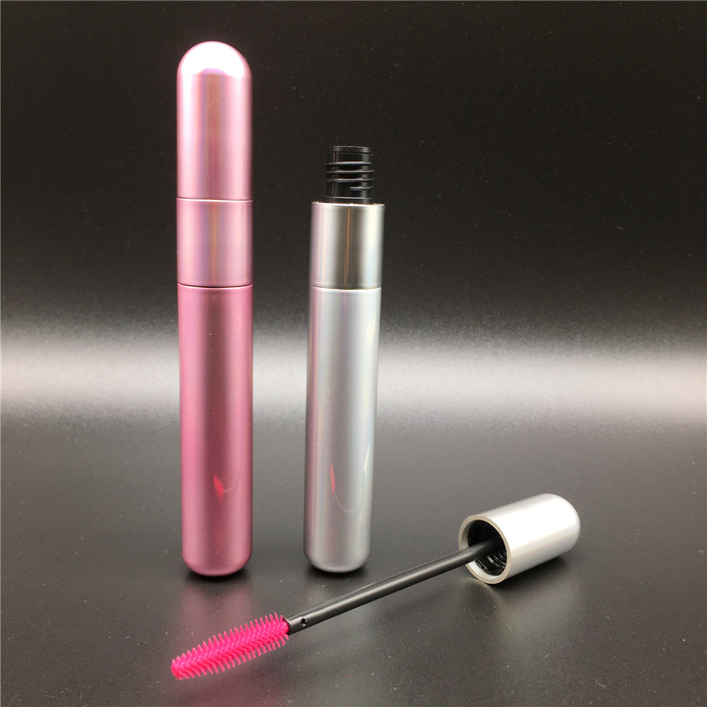 8.5ml Holographic Private Label Rose Gold Mascara Tube With Silicone Wand