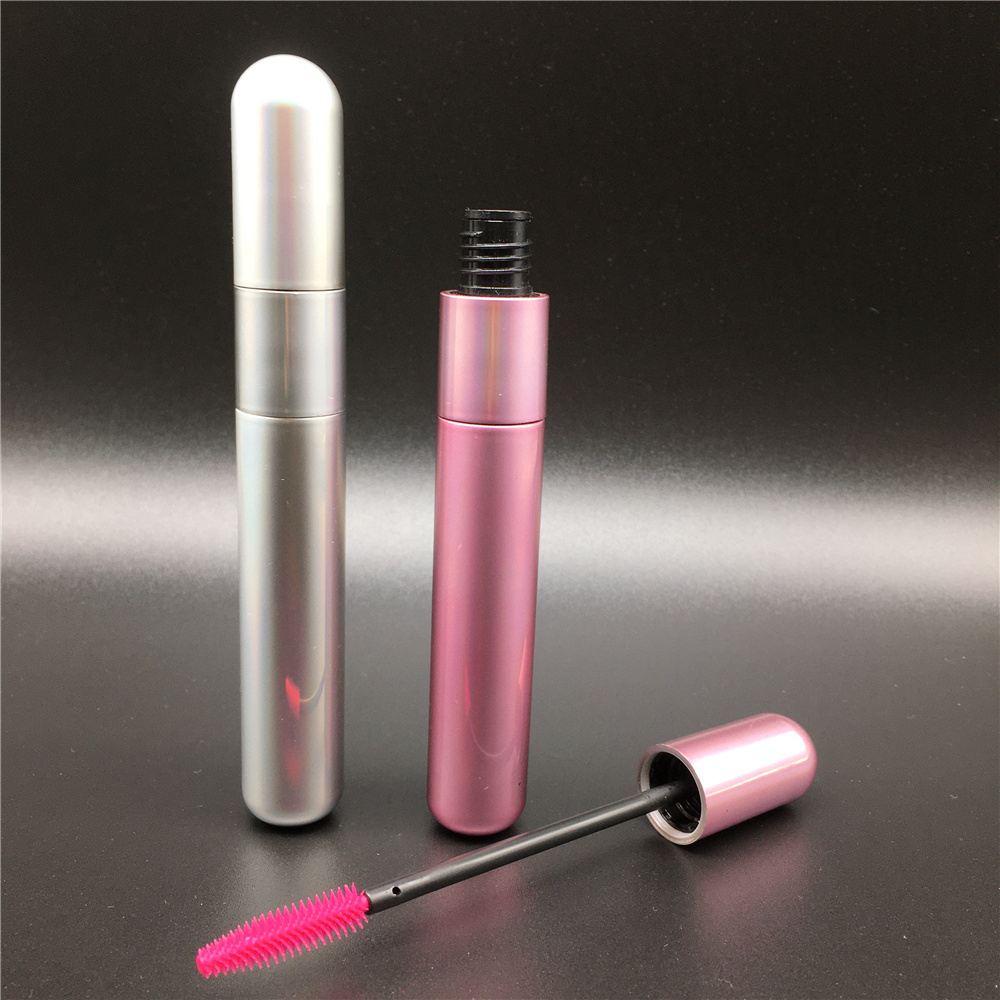 8.5ml Holographic Private Label Rose Gold Mascara Tube With Silicone Wand