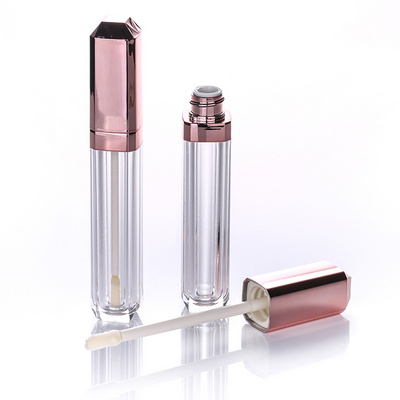 Bulk Square Custom Empty Rose Gold Lip Gloss Tubes With Wands