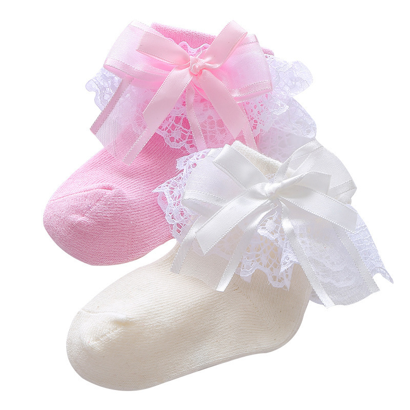 Latest Spring Summer Baby Girls Fluffy Mesh Gauze Princess sock Sweet Lace bow Ruffle Frilly Sock Dress cute beautiful Socks