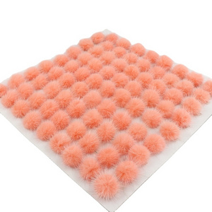 Factory 3cm Mink Tail DIY Fur Ball Fuzzy Pom Poms Garment Custom fluffy soft fur ball pompon for accessories