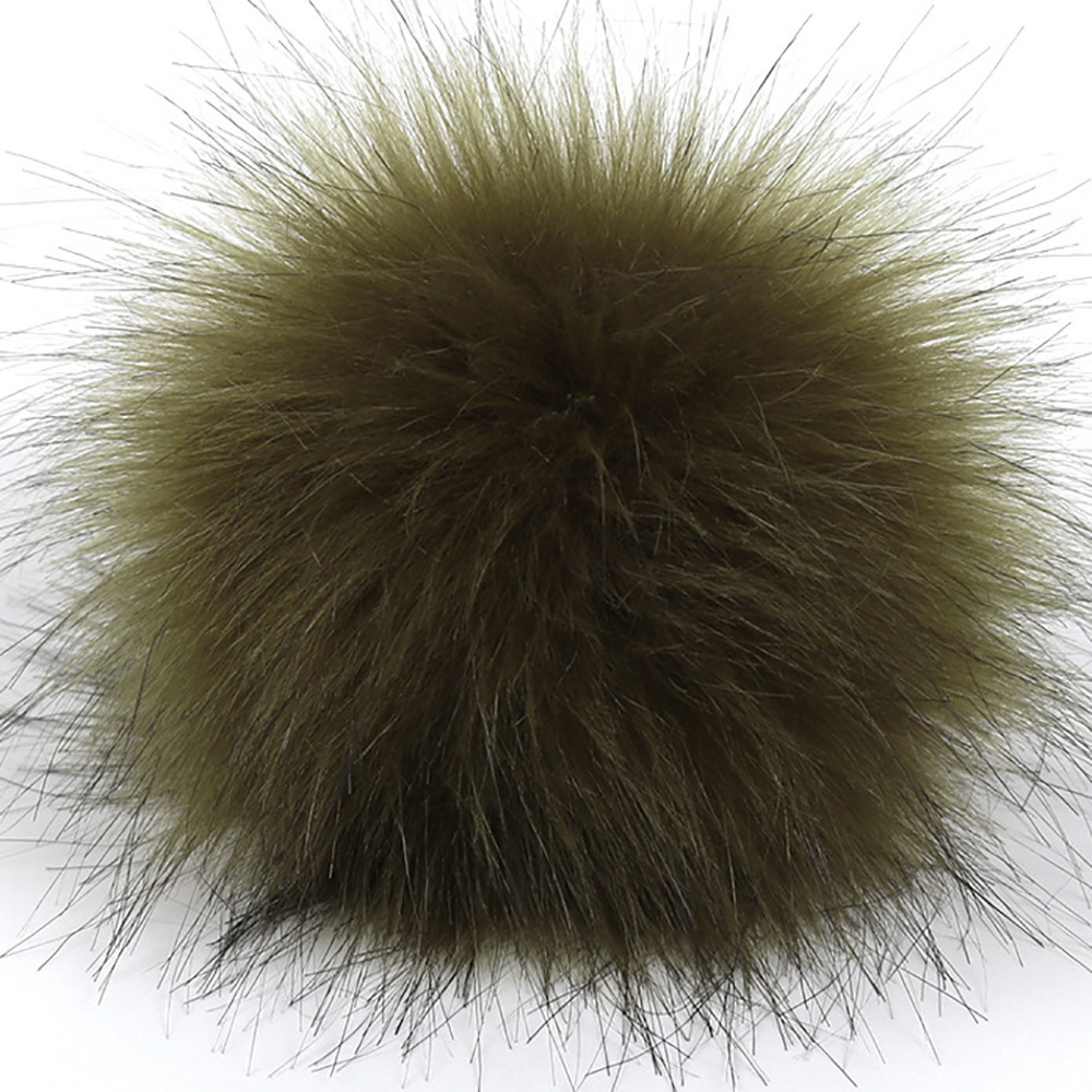 DIY faux Fox fur pompoms for hats with rope 15cm fuzzy fur ball for keychain cloth scarf shoes beanie Custom plush Pom Poms ball