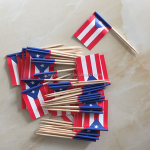 Party Decorate Puerto Rico Flag with Toothpicks Color Flag Toothpick