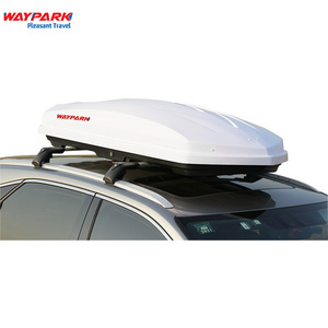 White ABS Roof Top Mount Car Storage Travel Luggage Boxes slim Roof Box