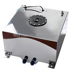 Polished with Level Sender and Cap Aluminum Racing Fuel Cell 37.5 (L) x 31.5 (W) x 26(H) (cm) fuel Cell Tank