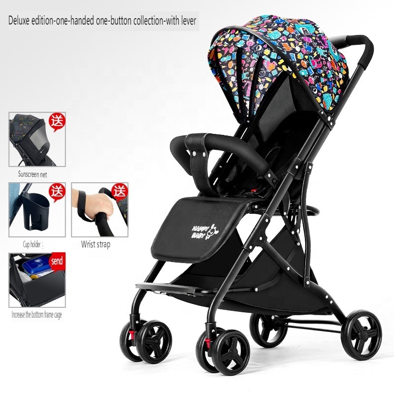 Waystarbaby   Sit and Lie Light Baby Stroller Walking Baby Stroller Folding Car wagon stroller 2 seat wozek dzieciecy