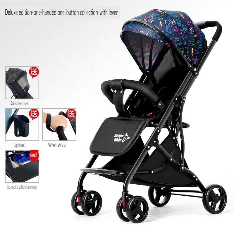 Waystarbaby   Sit and Lie Light Baby Stroller Walking Baby Stroller Folding Car wagon stroller 2 seat wozek dzieciecy