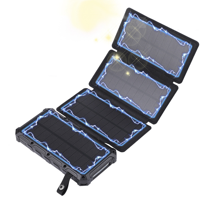 High Efficiency Waterproof Foldable Solar Powered Portable Solar Panel Charger Power Bank for Cell Phone Mobile Phones