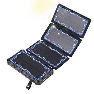 High Efficiency Waterproof Foldable Solar Powered Portable Solar Panel Charger Power Bank for Cell Phone Mobile Phones