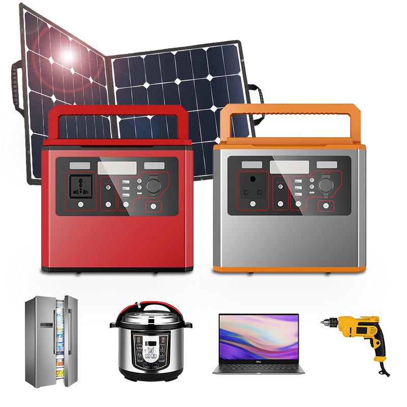 Solar Panel Outdoor Supply 1000W Backup Battery Energy Storage Generators For Home Portable Emergency Rechargeable Power Station