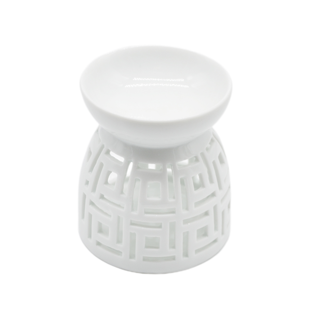 Sanyata Fragrance Wax Tart Warmer Tea Light Candle Holder White Ceramic For office space