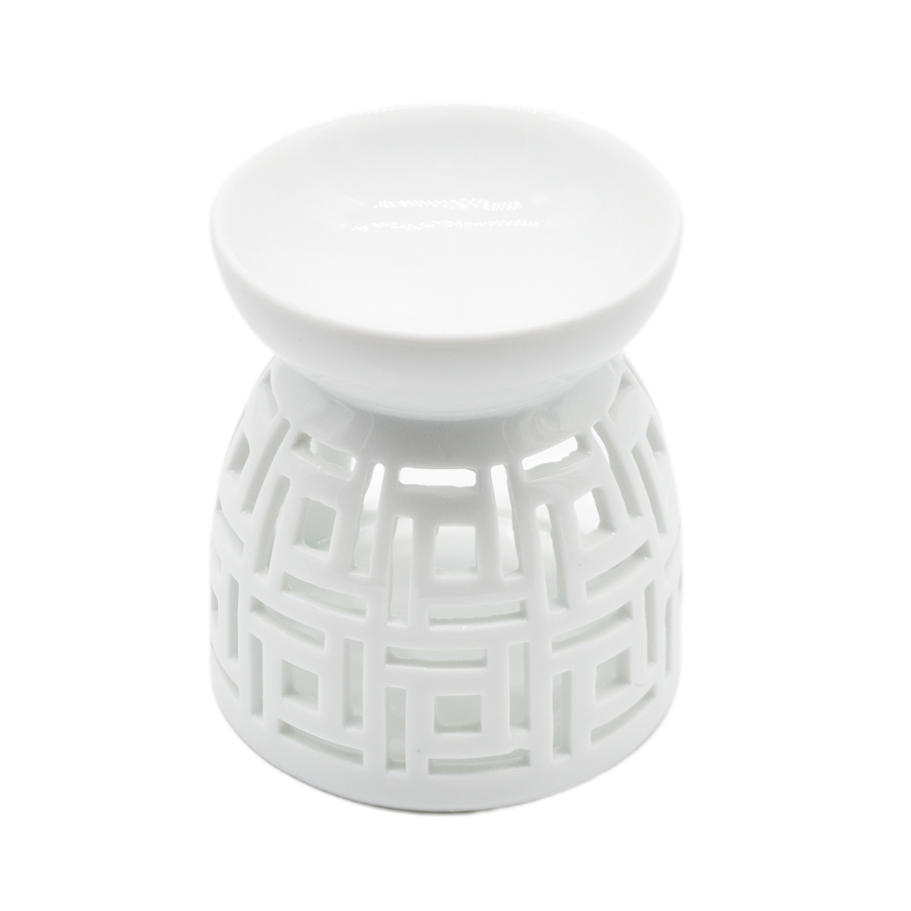 Sanyata Fragrance Wax Tart Warmer Tea Light Candle Holder White Ceramic For office space