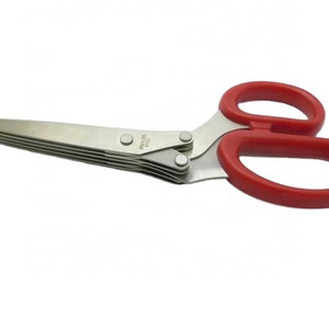 professional plastic handle material kitchen scissors type  stainless steel shredding scissors