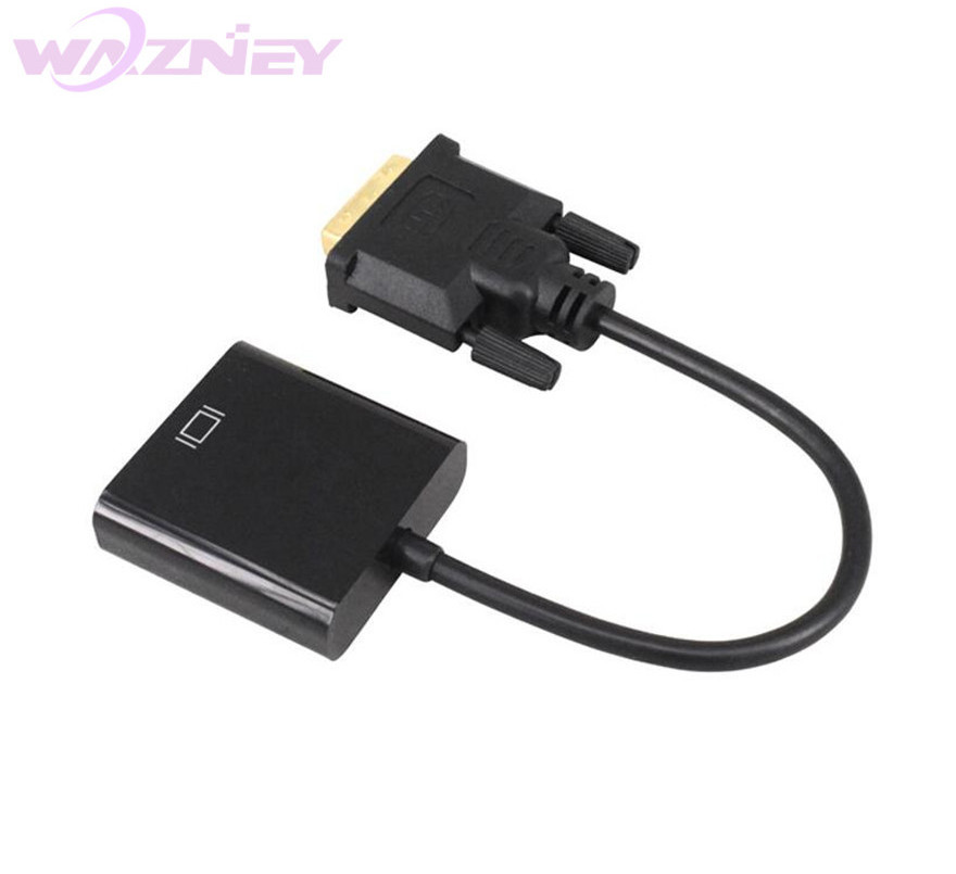 DVI to VGA DVI-D to VGA Adapter Cable 24+1 25 Pin DVI Male to 15 Pin VGA Female Video Converter Connector