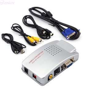 VGA to video Universal PC VGA to TV AV RCA Signal Adapter Converter Video Switch Box Supports NTSC PAL system