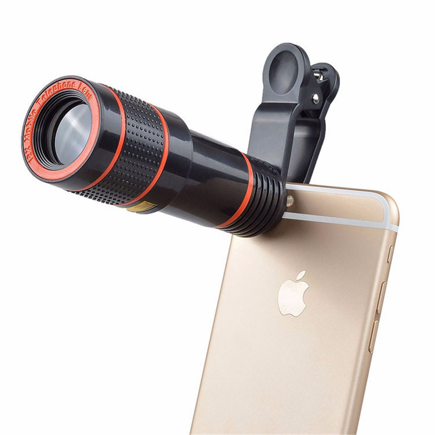 Universal 12 X ZOOM Optical 12 Times Zoom Mobile Phone Telescope Camera clip LENS For iPhone Samgsung