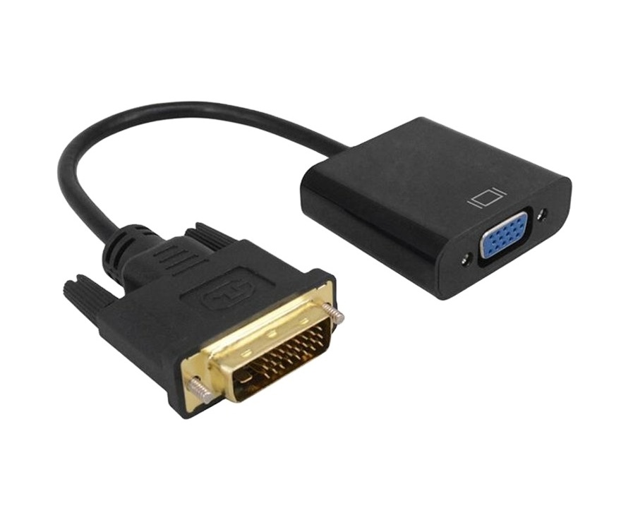 DVI to VGA DVI-D to VGA Adapter Cable 24+1 25 Pin DVI Male to 15 Pin VGA Female Video Converter Connector