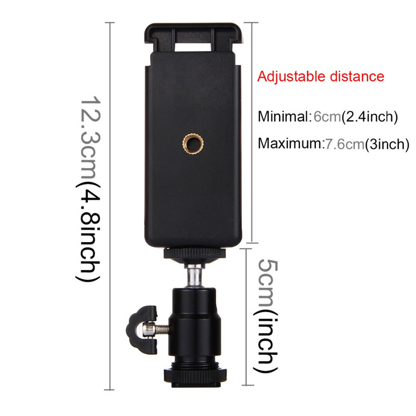 Mini Camera Cradle Tripod Ball Head stabilizer Stand Light Flash Bracket Holder Mount 1/4 Inch Hot Shoe Adapter With Clip