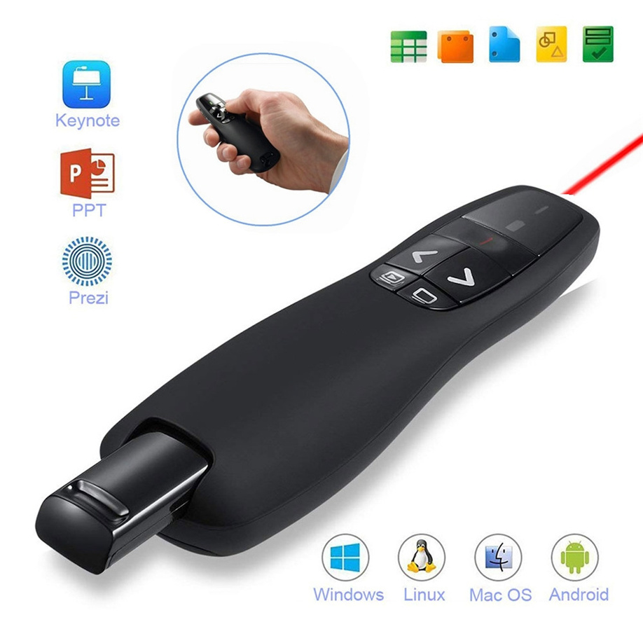 PPT Presentation 2.4Ghz RF USB Wireless Red Laser page turning pen Powerpoint Presenter 2.4G Pointer Pen Remote Control Mouse