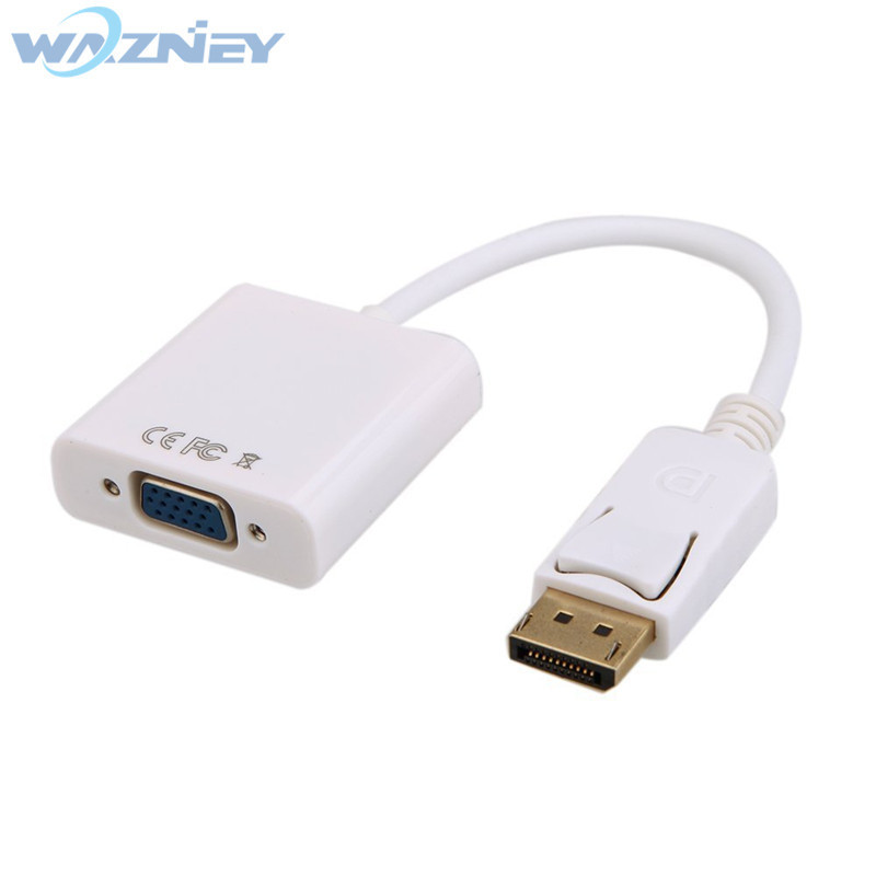 DP to VGA Adapter DisplayPort to VGA Converter Cable Adapter Male to Female 1080P 3166CHIP For HDTV Monitor MacBook Projector PC