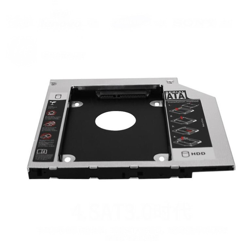 Universal SATA to SATA 2nd HDD Caddy 9.5mm 12.7mm For 2.5