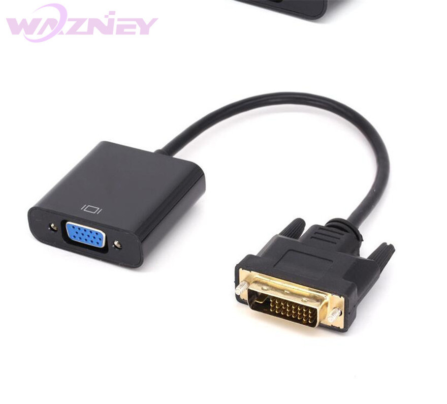 DVI to VGA DVI-D to VGA Adapter Cable 24+1 25 Pin DVI Male to 15 Pin VGA Female Video Converter Connector