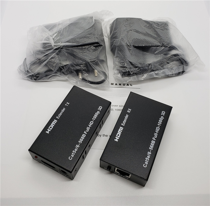 60M HDMI Extender Cat5e Cat 6 Ethernet IP TCP signal HD to Lan Converter 1080p 3D Transmitter Receiver TX RX