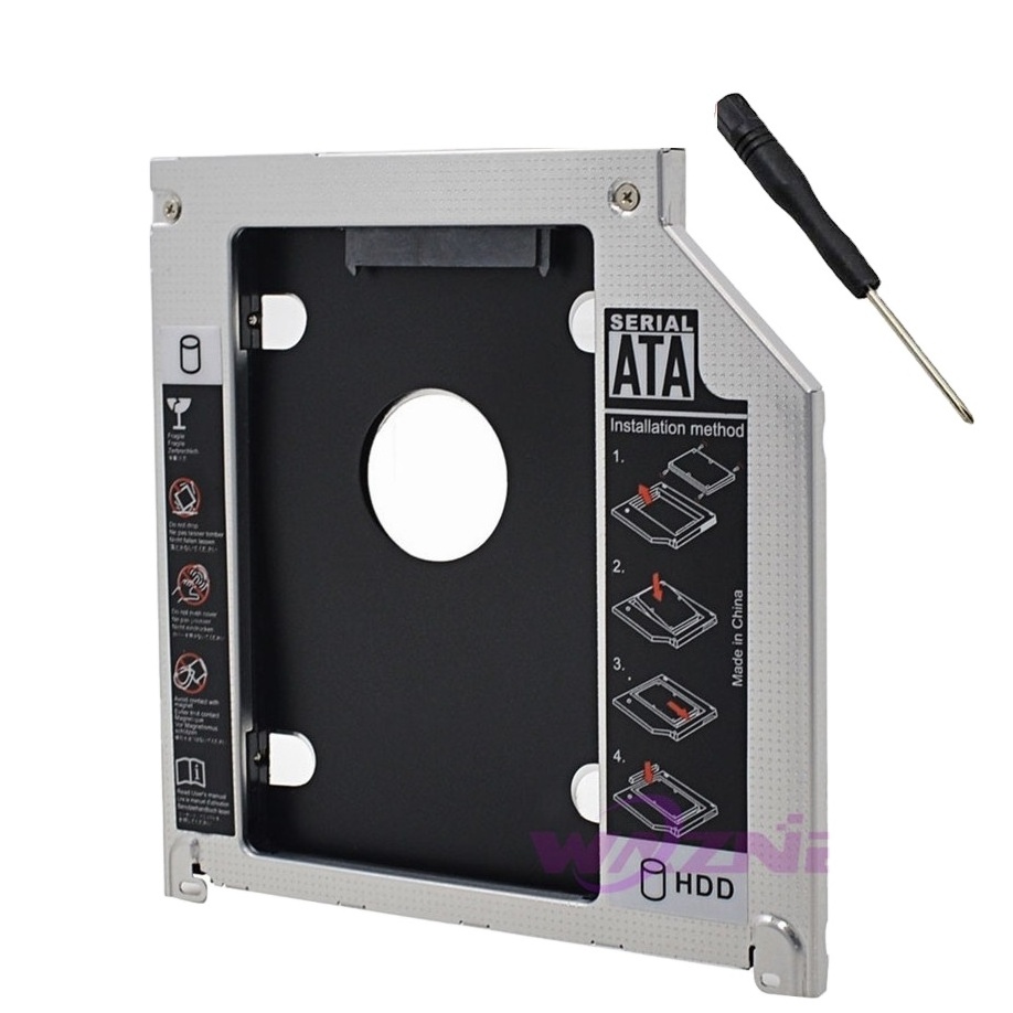 2nd SATA 3.0 HDD SSD Hard Drive Caddy Bay 9.5mm 9mm Disk DVD CD ROM For Apple Macbook Pro Air 13