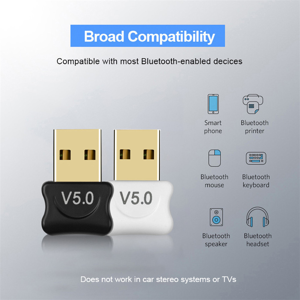 USB Bluetooth 5.0 Adapter Transmitter Bluetooth Receiver Audio V5.0 Bluetooth Dongle Wireless USB Adapter for Computer PC Laptop