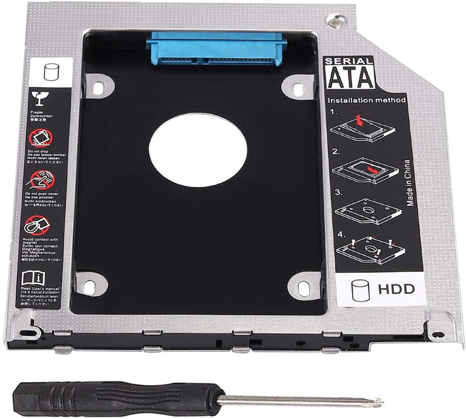 2nd SATA 3.0 HDD SSD Hard Drive Caddy Bay 9.5mm 9mm Disk DVD CD ROM For Apple Macbook Pro Air 13