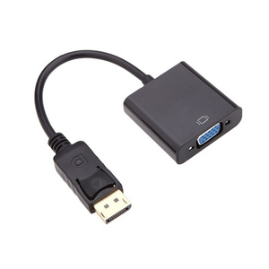 DP to VGA Adapter DisplayPort to VGA Converter Cable Adapter Male to Female 1080P 3166CHIP For HDTV Monitor MacBook Projector PC