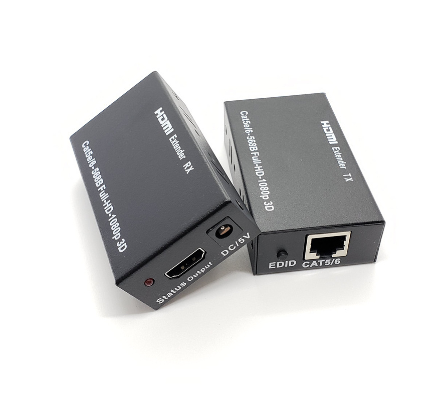 60M HDMI Extender Cat5e Cat 6 Ethernet IP TCP signal HD to Lan Converter 1080p 3D Transmitter Receiver TX RX