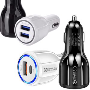 3.1A 18W QC3.0 PD 20w Dual USB Car Quick Charger Adapter BLUE LED light 2USB QC 3.0 Fast car Charging For iPhone Samsung huawei